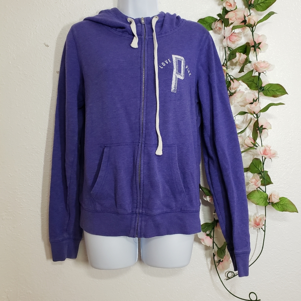 PINK Victoria secret , Medium Full Zip Hoodie purple